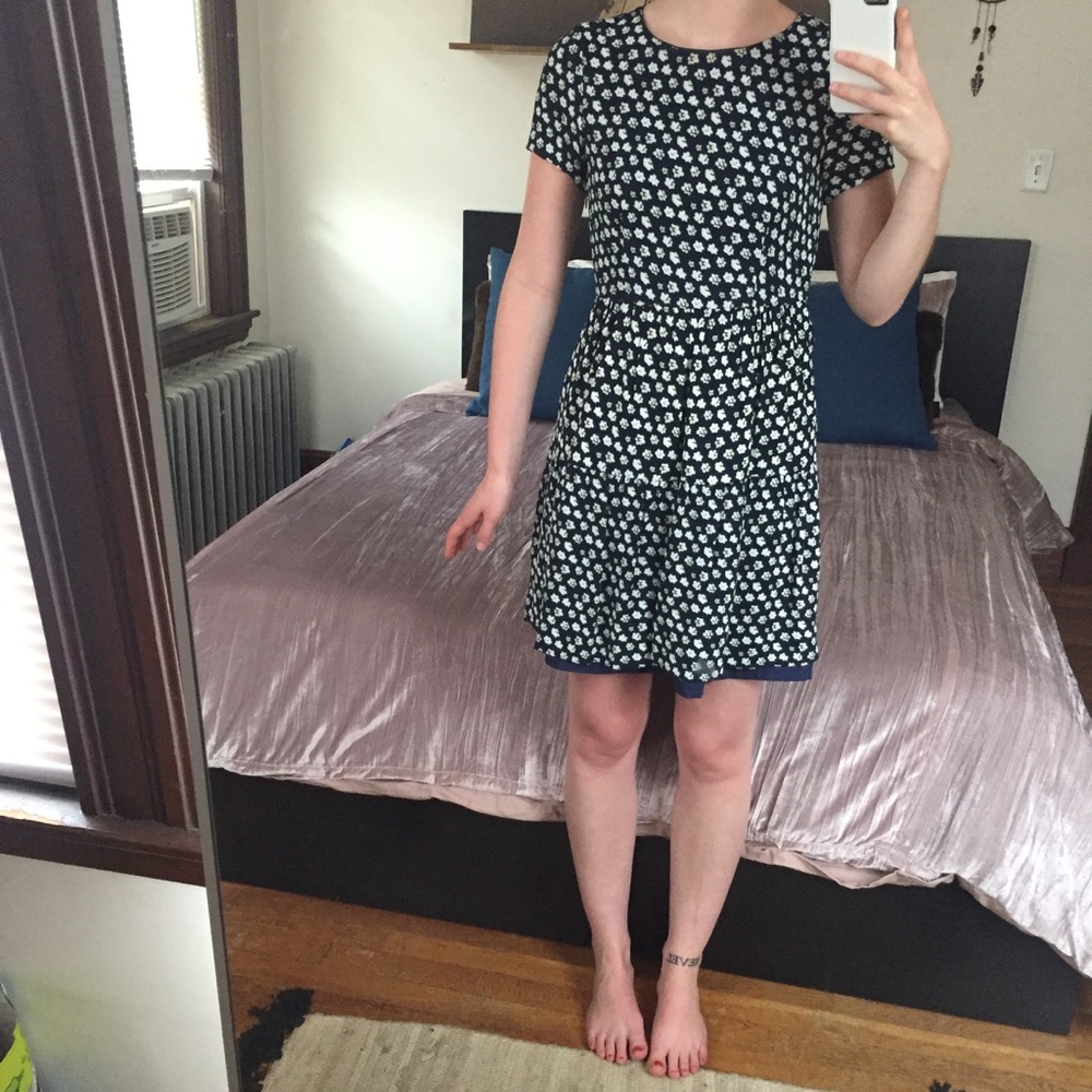 J Crew A-Line Chiffon Dress